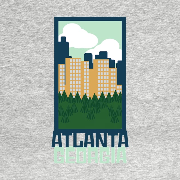 Atlanta Skyline T-Shirt by Clever City Creations